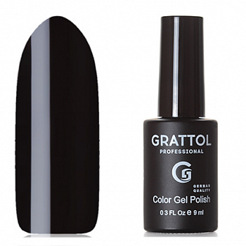 Фото гель-лак №02 color gel polish black 9 мл, grattol