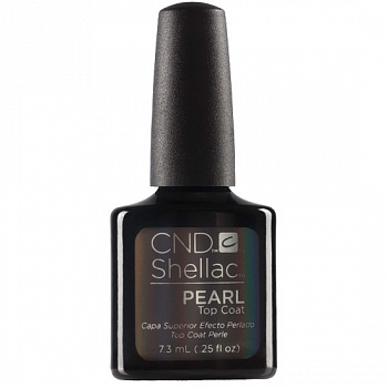 Фото топ без липкого слоя перламутровый pearl top coat 7,3 мл, cnd