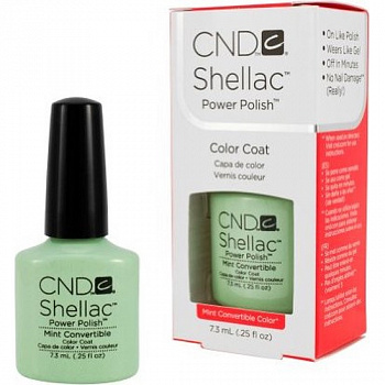 Фото гель-лак №043s open road mint convertible 7,3 мл, cnd shellac