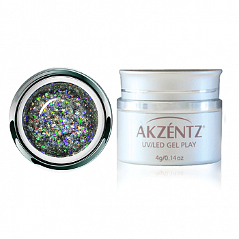 Фото гель глиттер для дизайна ногтей glitter galaxy dazzle 4 гр, luxcio
