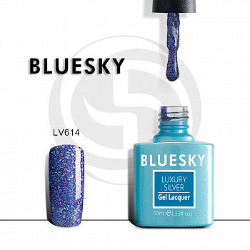 Фото гель-лак №614 luxury silver 10 мл, bluesky