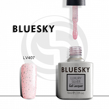 Фото гель-лак №407 luxury silver 10 мл, bluesky