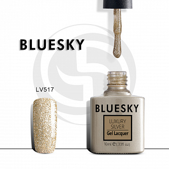 Фото гель-лак №517 luxury silver 10 мл, bluesky
