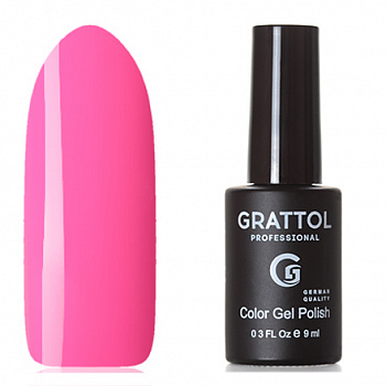 Фото гель-лак №128 color gel polish hot pink 9 мл, grattol