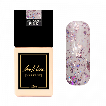 Фото гель-лак marklux split glass pink 12 мл, nika nagel