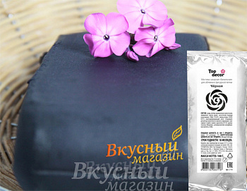 Фото паста для лепки мастика топ продукт черная, 100 гр.