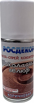 Фото аэрозоль шоколадный велюр коричневый росдекор, 210 мл.