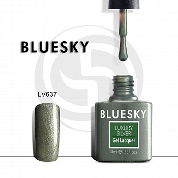 Фото гель-лак №637 luxury silver 10 мл, bluesky