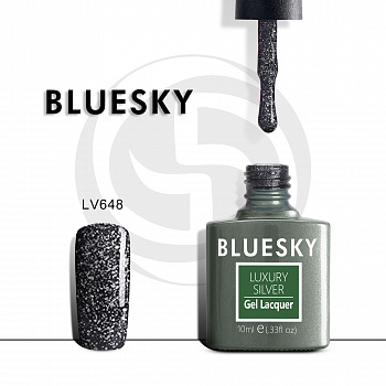 Фото гель-лак №648 luxury silver 10 мл, bluesky