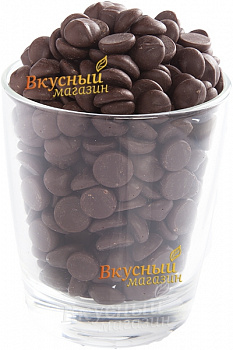 Фото шоколад горький 70,5% какао в галетах barry callebaut, 250 гр.
