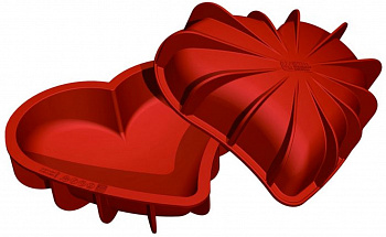 Фото силиконовая форма uniflex сердце 20,5 см. silikomart sft211
