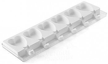 Фото силиконовая форма steccoflex сердце мини 12 шт.+ 2 подноса mini heart-ic silikomart