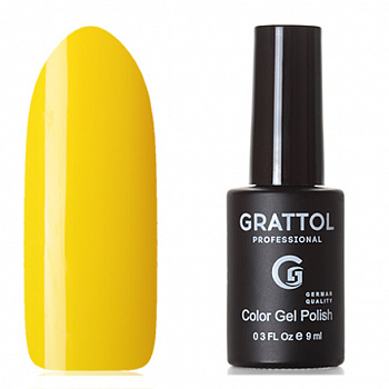Фото гель-лак №34 color gel polish yellow 9 мл, grattol