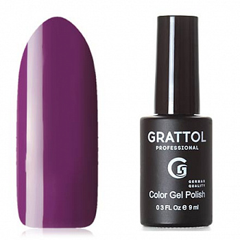 Фото гель-лак №54 color gel polish dark purple 9 мл, grattol