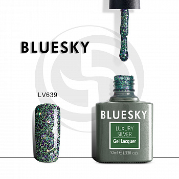 Фото гель-лак №639 luxury silver 10 мл, bluesky