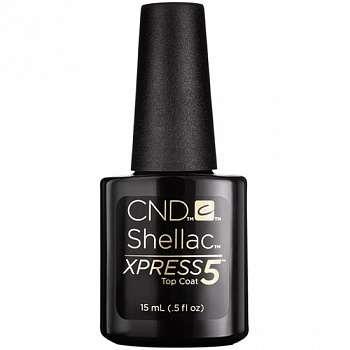 Фото топ с липким слоем xpress5 top coat 7,3 мл, cnd shellac