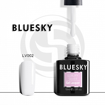 Фото гель-лак №002 белый густой luxury silver 10 мл, bluesky