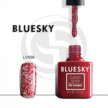 Фото гель-лак №556 luxury silver 10 мл, bluesky
