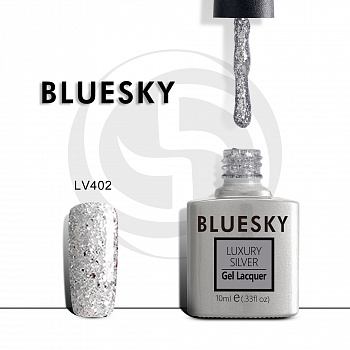 Фото гель-лак №402 luxury silver 10 мл, bluesky