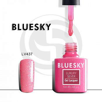 Фото гель-лак №437 luxury silver 10 мл, bluesky