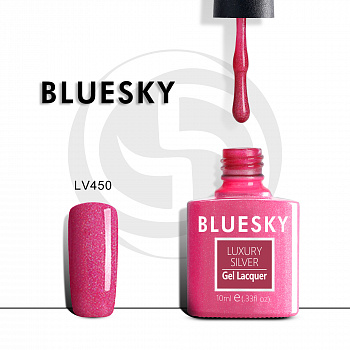 Фото гель-лак №450 luxury silver 10 мл, bluesky