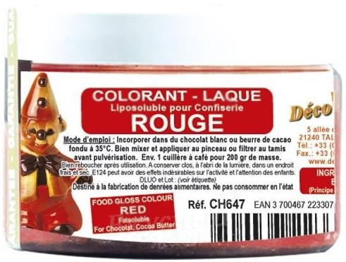 Фото краситель сухой красный rouge (понсо) жирораств. deco relief, 20 гр.