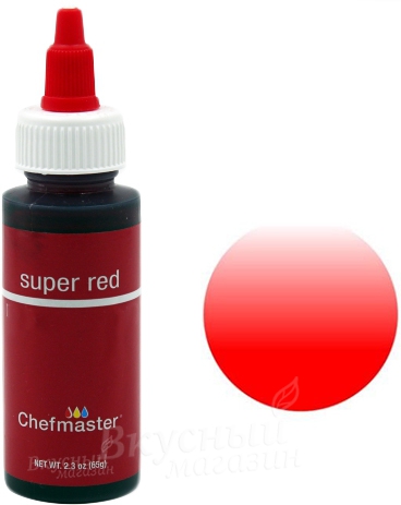 Фото краска для аэрографа красная super red chefmaster, 57 гр.