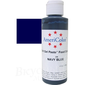 Фото краска синяя темная гелевая navy blue americolor, 128 гр.
