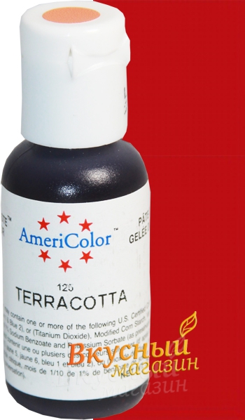 Фото краска терракотовая гелевая terracotta americolor, 21 гр.