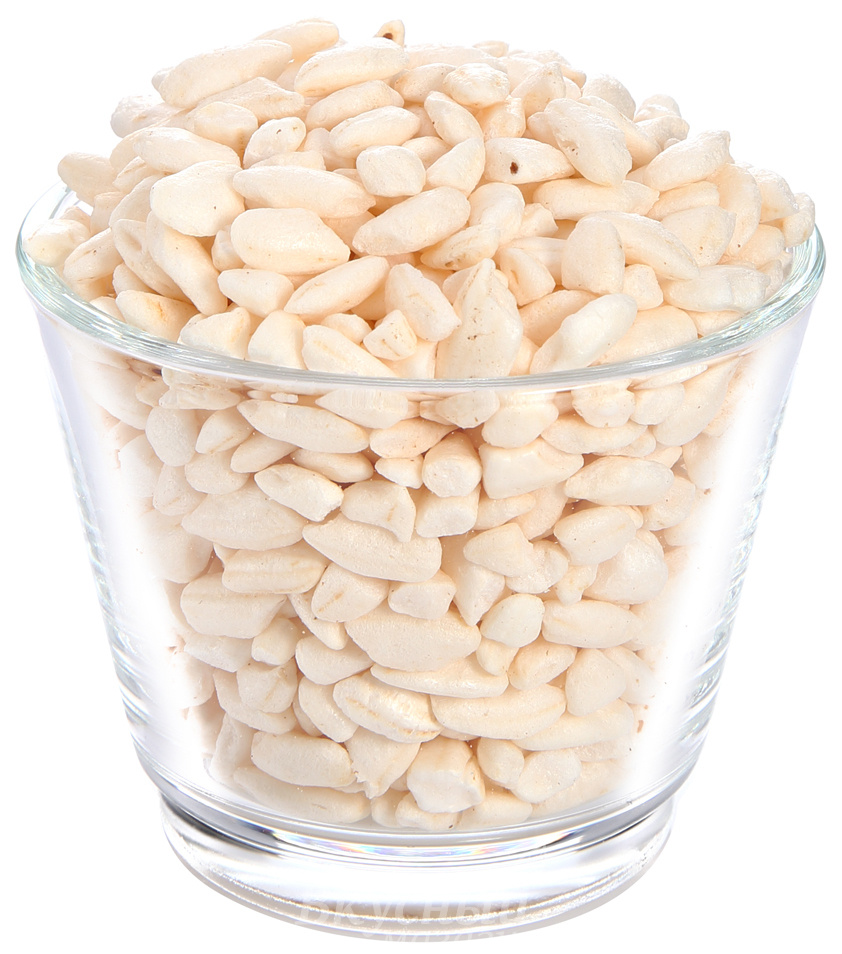 Фото декор дутый рис 1 см. зерно белый, 100 гр. organikagro