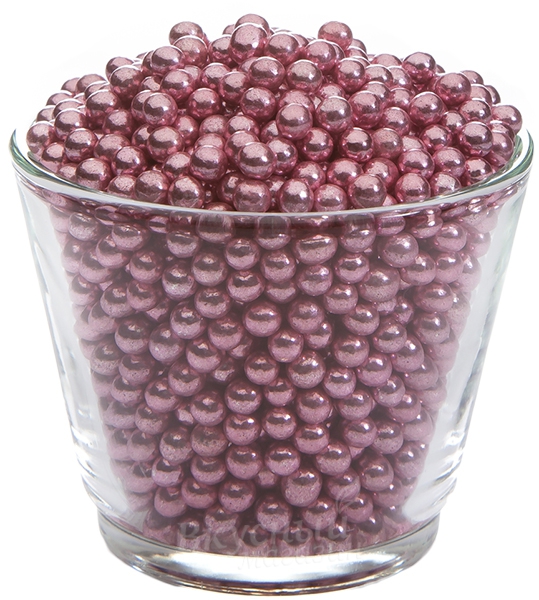 Фото декор шарики розовые перламутровые 5 мм. i.d.a.v., 100 гр.
