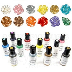 Фото краски сияющие набор sheen airbrush color kit americolor, 12 цветов по 20 гр.