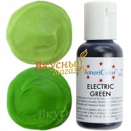 Фото краска зеленый электрик гелевая electric green americolor, 21 гр.