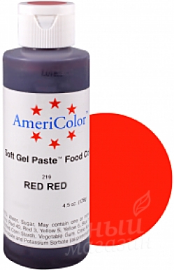 Фото краска красная гелевая red red americolor, 128 гр.