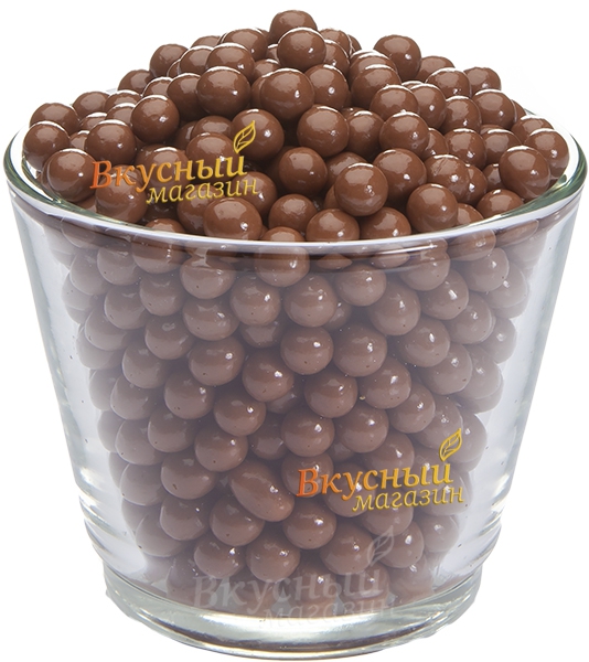 Фото декор драже шоколадное молочный шоколад кранч crunchy beads milk irca, 100 гр.