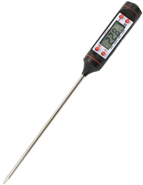 Фото термометр цифровой игольчатый черный tp101