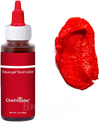 Фото краска красная гелевая red red liqua-gel chefmaster, 65 гр.