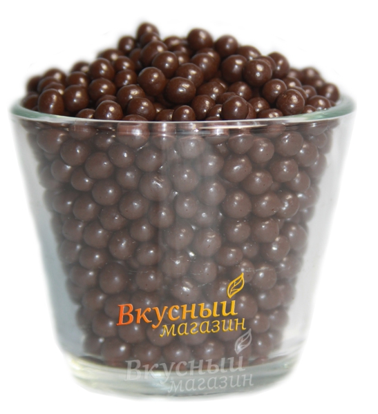 Фото декор драже шоколадное темный шоколад кранч crunchy beads dark irca, 100 гр.