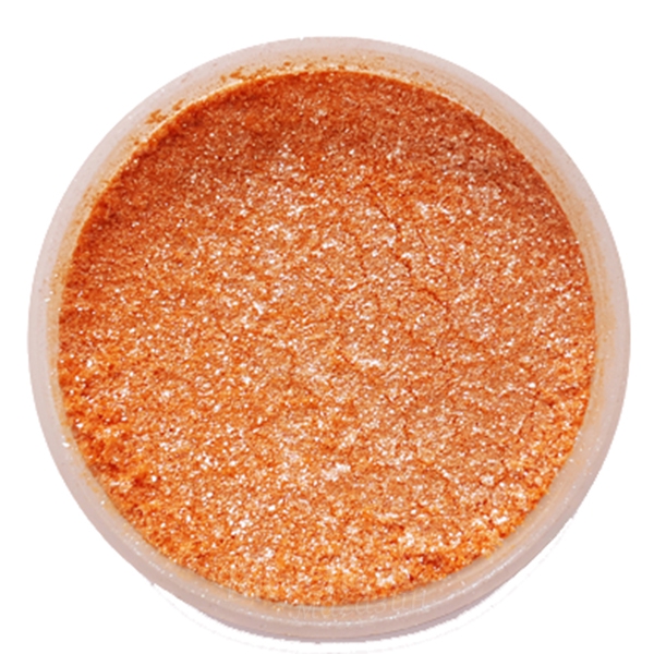 Фото блестящая пыльца съедобная королевский персик royal peach food colors, 3,3 гр.