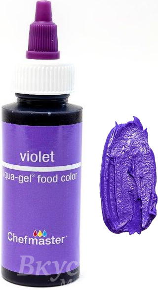 Фото краска фиолетовая гелевая violet liqua-gel chefmaster, 298 гр.