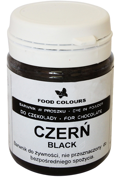Фото краситель сухой черный black (оксиды железа) жирораств. food colours, 20 гр.