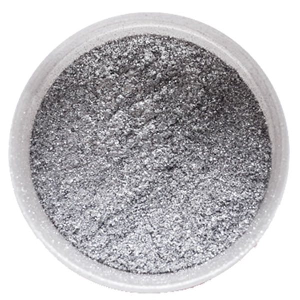 Фото блестящая пыльца съедобная серебряные звезды starlight silver food colors, 4,1 гр.