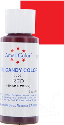Фото краска гелевая жирорастворимая красная red oil candy color americolor, 56 гр. cc-20