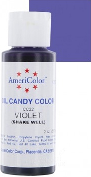 Фото краска гелевая жирорастворимая фиолетовая violet candy color americolor, 56 гр. cc-22