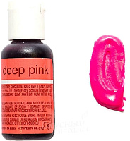 Фото краска розовая темная гелевая deep pink liqua-gel chefmaster, 20 гр. (набор 2 шт.) 