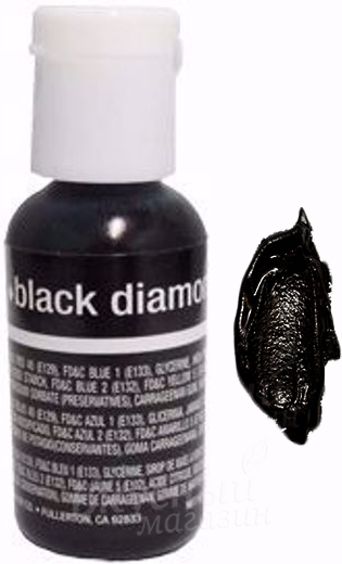 Фото краска черный бриллиант black diamond liqua-gel chefmaster, 20 гр.