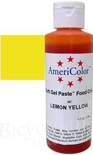 Фото краска желтый лимон гелевая lemon yellow americolor, 127 гр.
