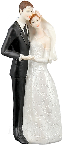 Фото украшение пластиковое жених и невеста торжество 16,5 см.
