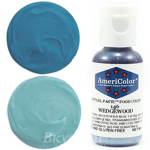 Фото краска серо-голубая гелевая wedgewood 146 americolor, 21 гр.