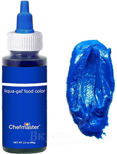 Фото краска синий королевский гелевая royal blue liqua-gel chefmaster, 65 гр.